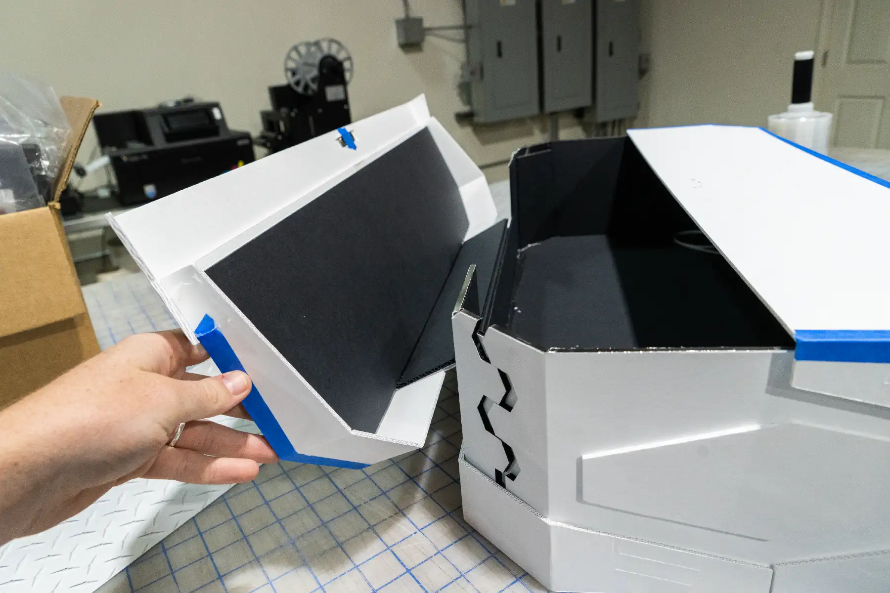 Custom gift box in being made