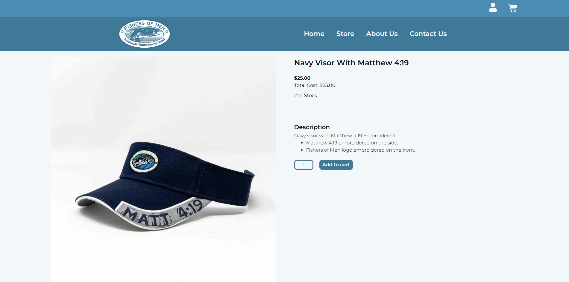 Fishers of Men National Tournament Trial website screenshot