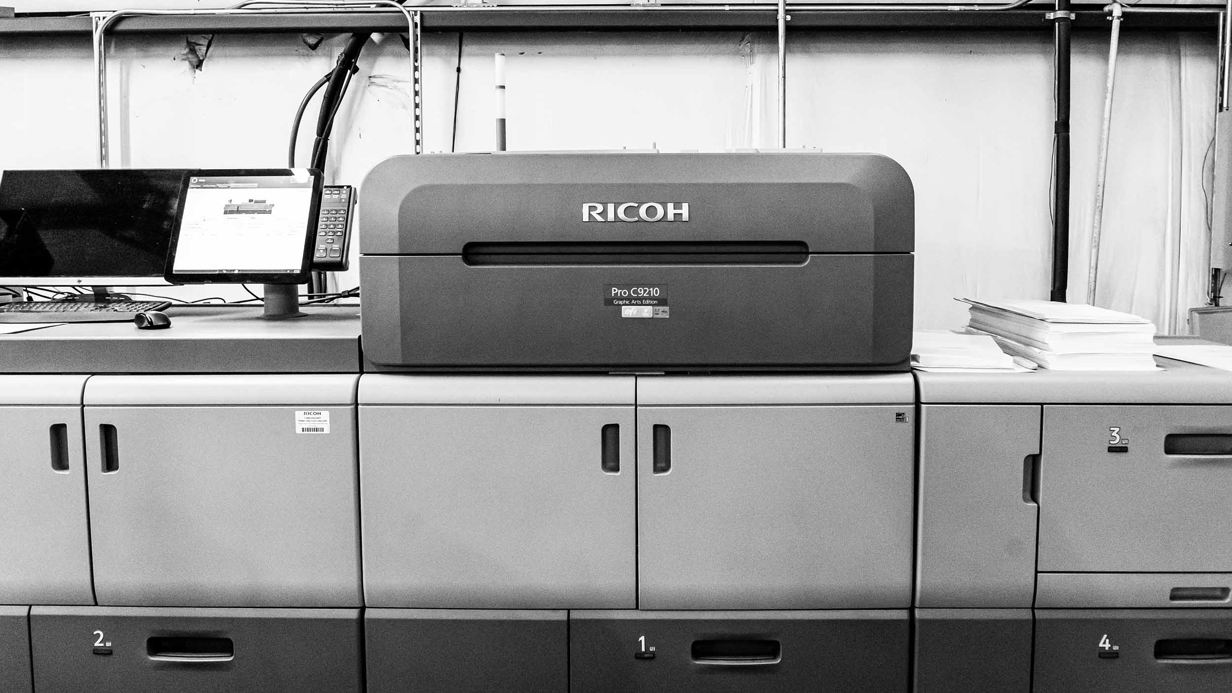 A large Ricoh digital printer